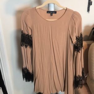 Love for lemons black and brown dress